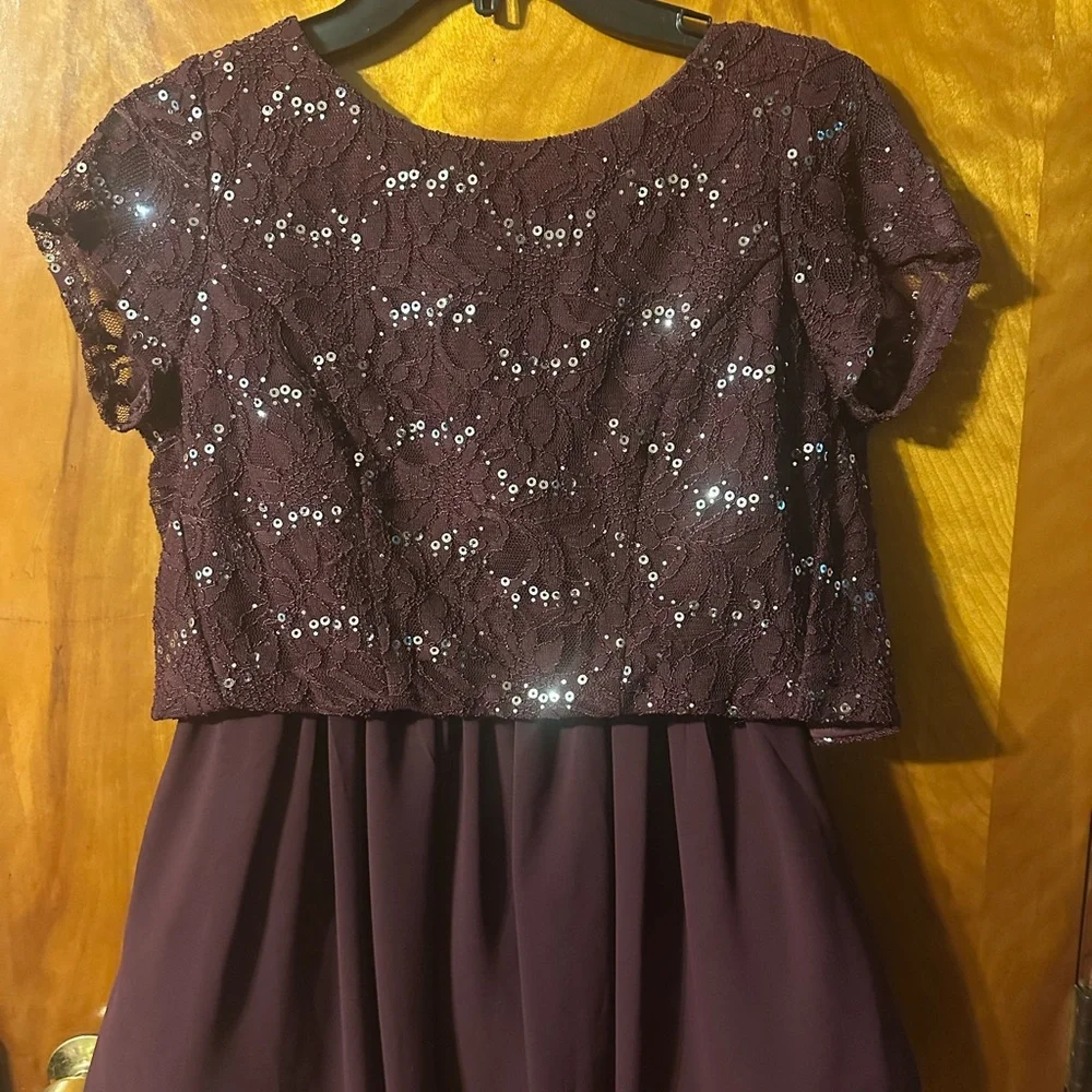 Speechless Brown A-Line Flutter Sleeve Dress